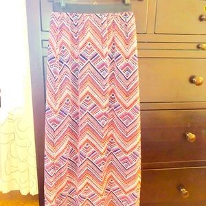Patterned Maxi Skirt